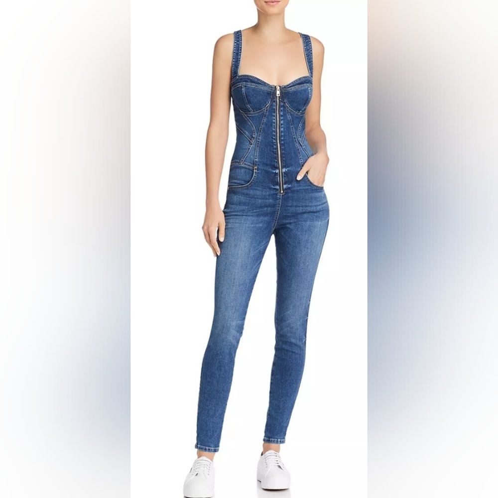 Guess Classic Blue Denim Women's Overalls Size M